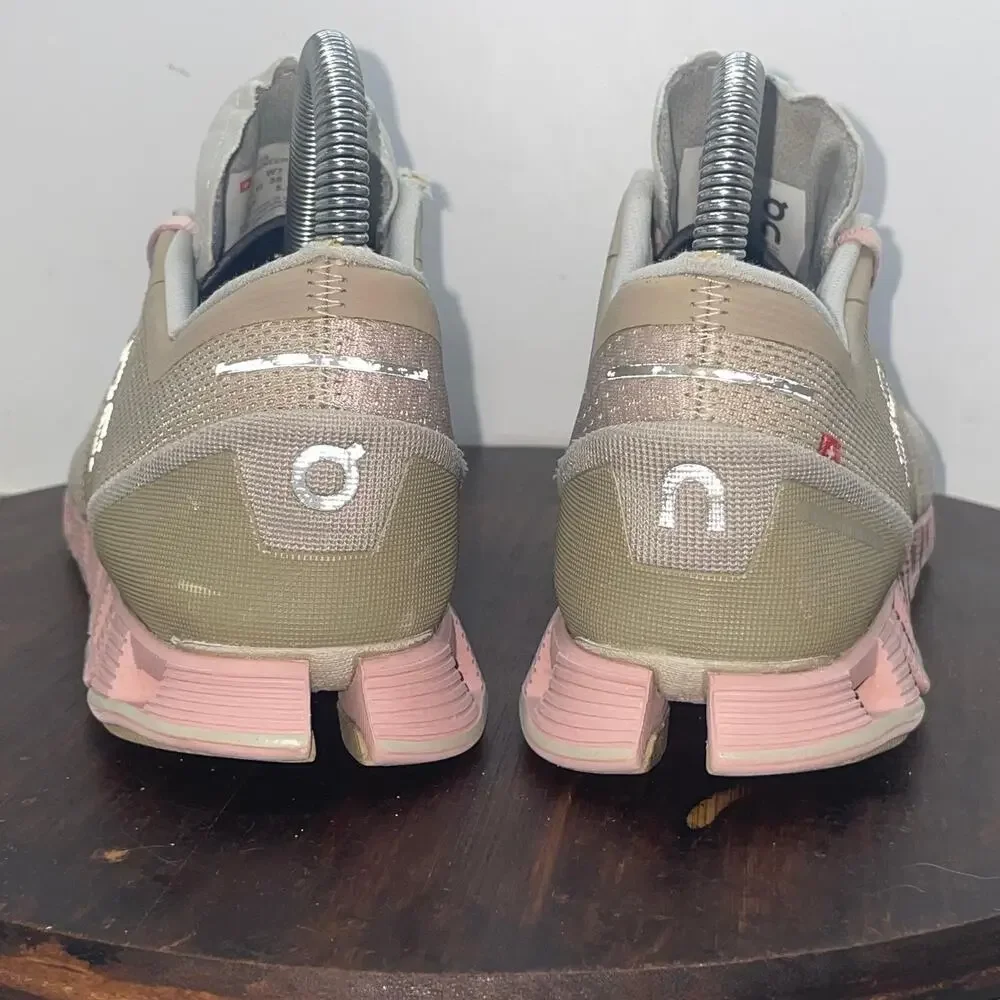 On Cloud X Shoes Women's Size 7.5 US Sand/Rose Pink Athletic Running Sneakers